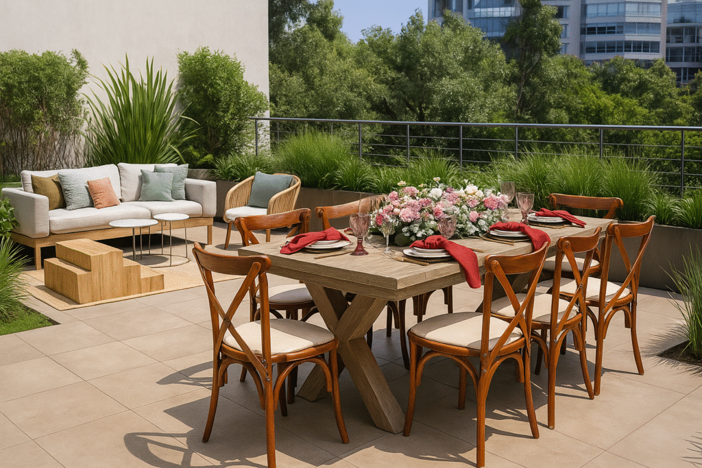 Mobiliario perfecto para terrazas: crea el ambiente ideal en tu próximo evento