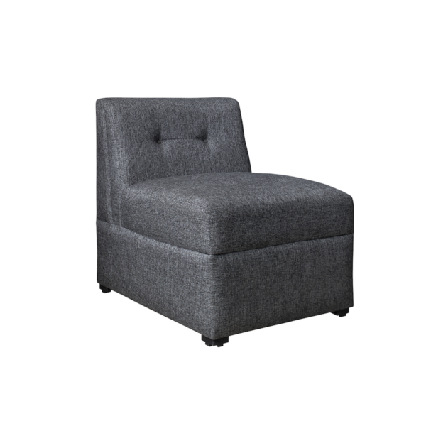 Taburete Gris con Respaldo Bajo