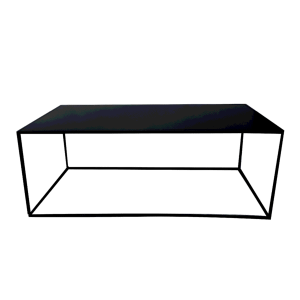 Mesa de Centro Rectangular de Acero Negro